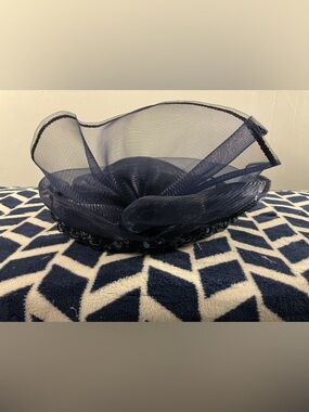 Navy Mesh Cocktail Fascinator Hat
